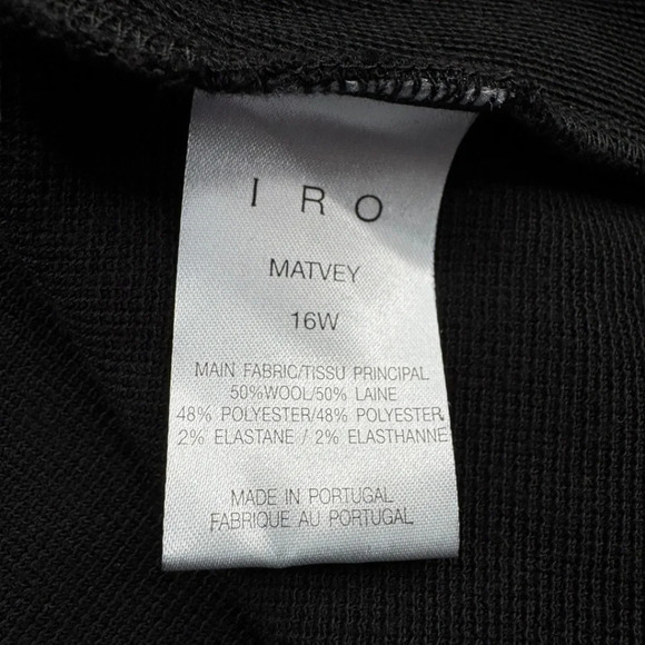 IRO Matvey Black Knit Long Sleeve Mini Wool Blend Dress - Picture 9 of 14